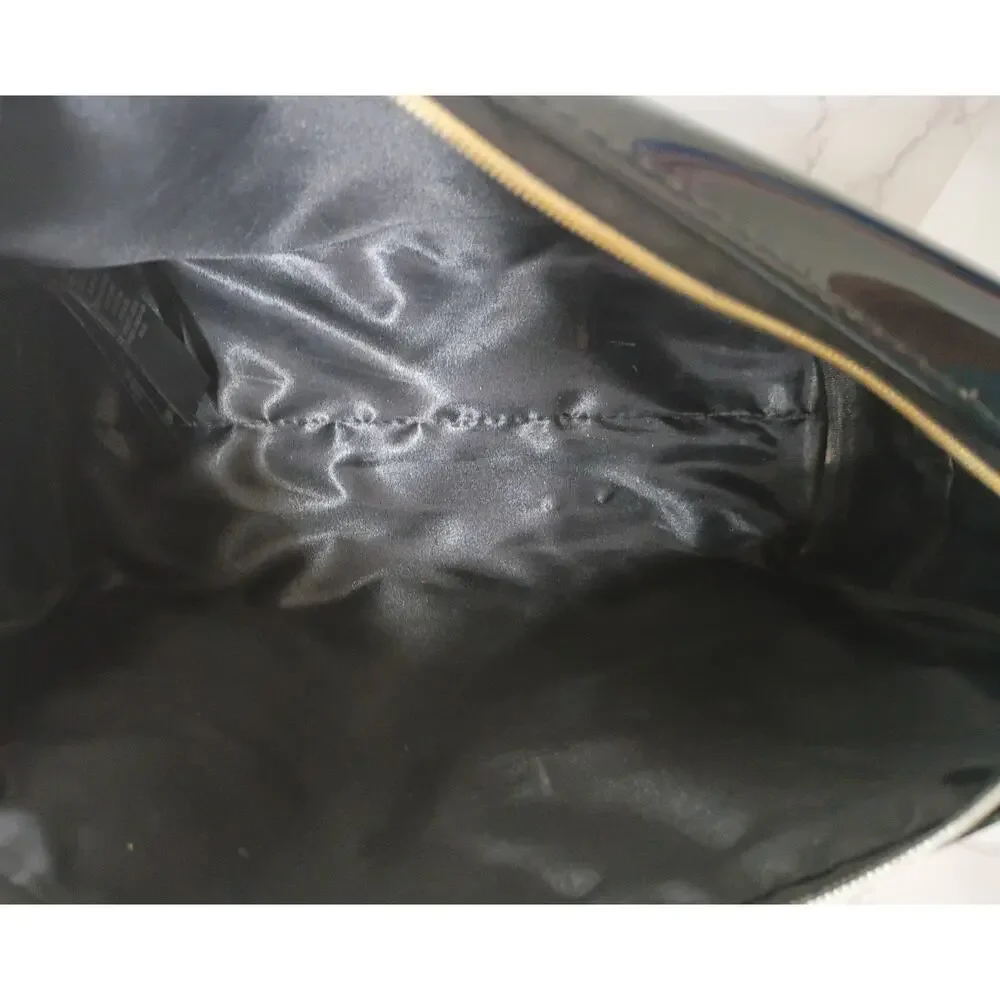 TED BAKER LONDON Nicolai Black Patent Leather Bag with a Pink Bow - NWOT